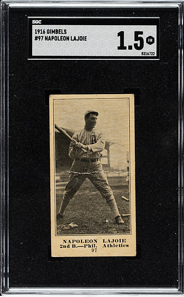 1916 M101-4 Gimbel's #97 Napoleon Lajoie SGC FAIR 1.5