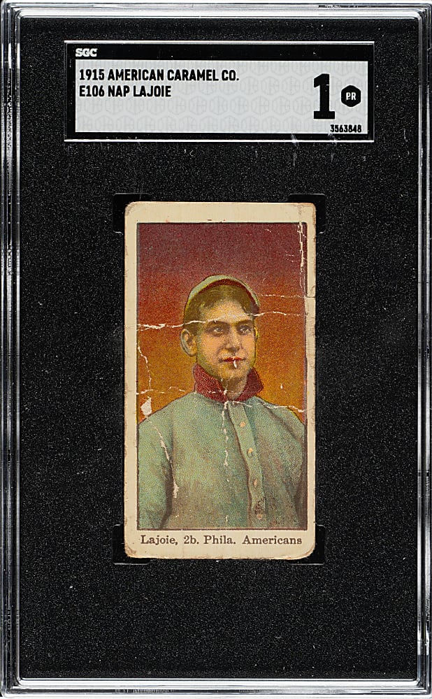 1915 E106 American Caramel Nap Lajoie SGC POOR 1