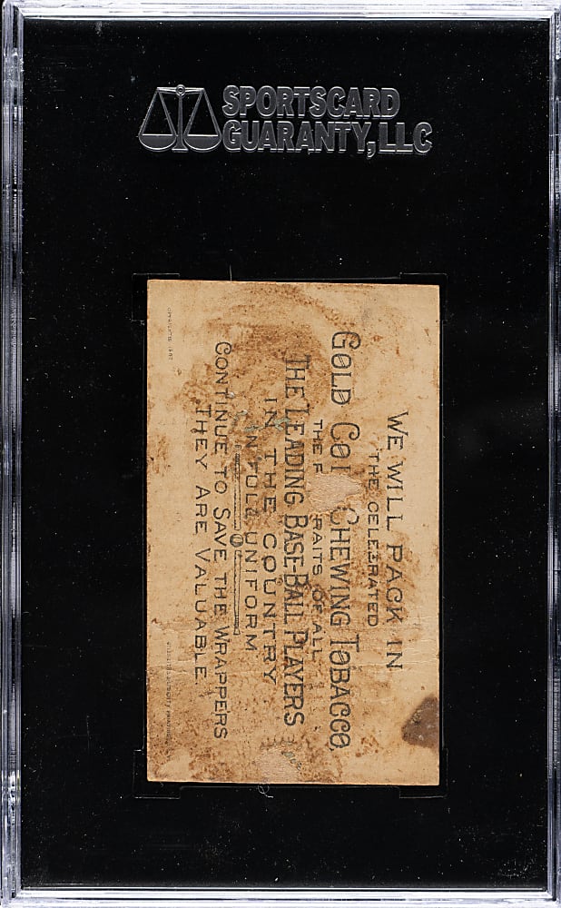 1887 N284 Buchner Gold Coin Joe Mulvey Hands on Knees SGC POOR 1