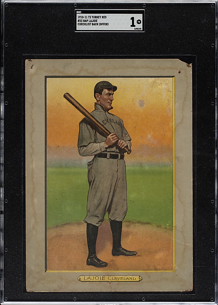 1911 T3 Turkey Red #23 Nap Lajoie SGC POOR 1