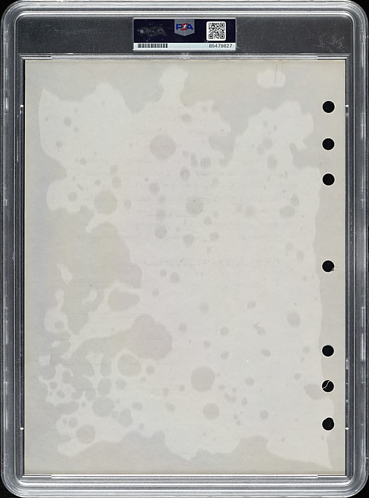 1949 Joe Cronin and Eddie Collins Multi-Signed Waiver of Notice Document PSA/DNA NM 7