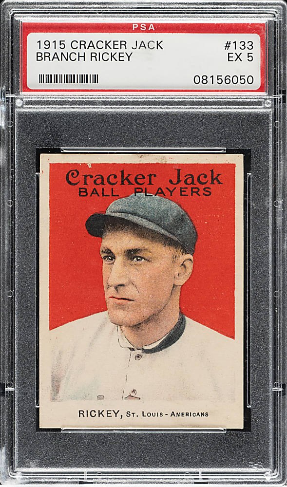1915 E145 Cracker Jack #133 Branch Rickey PSA EX 5