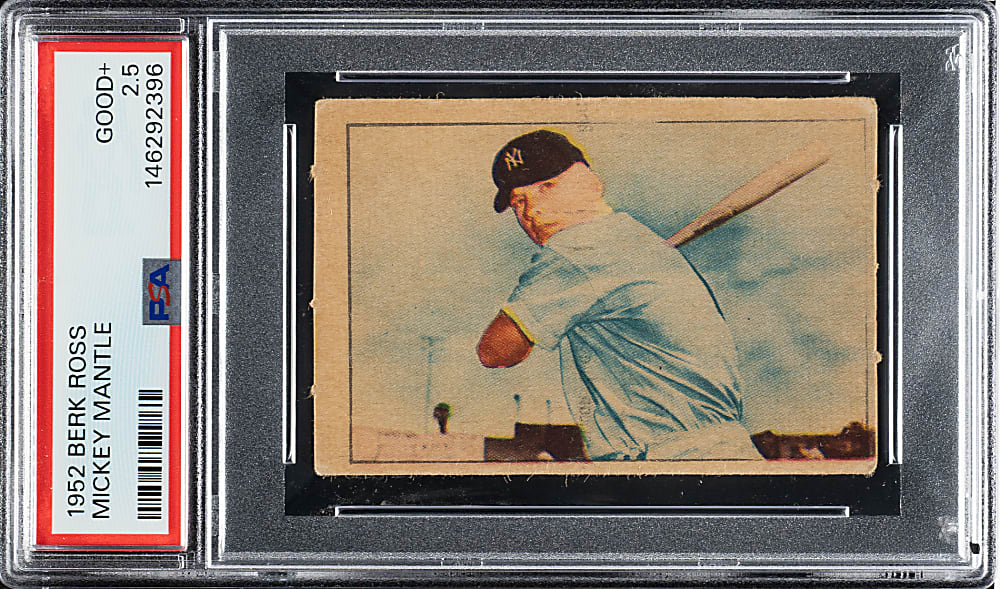 1952 Berk Ross Mickey Mantle PSA GOOD+ 2.5