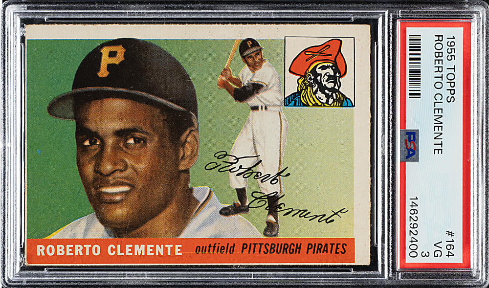 1955 Topps #164 Roberto Clemente Rookie PSA VG 3