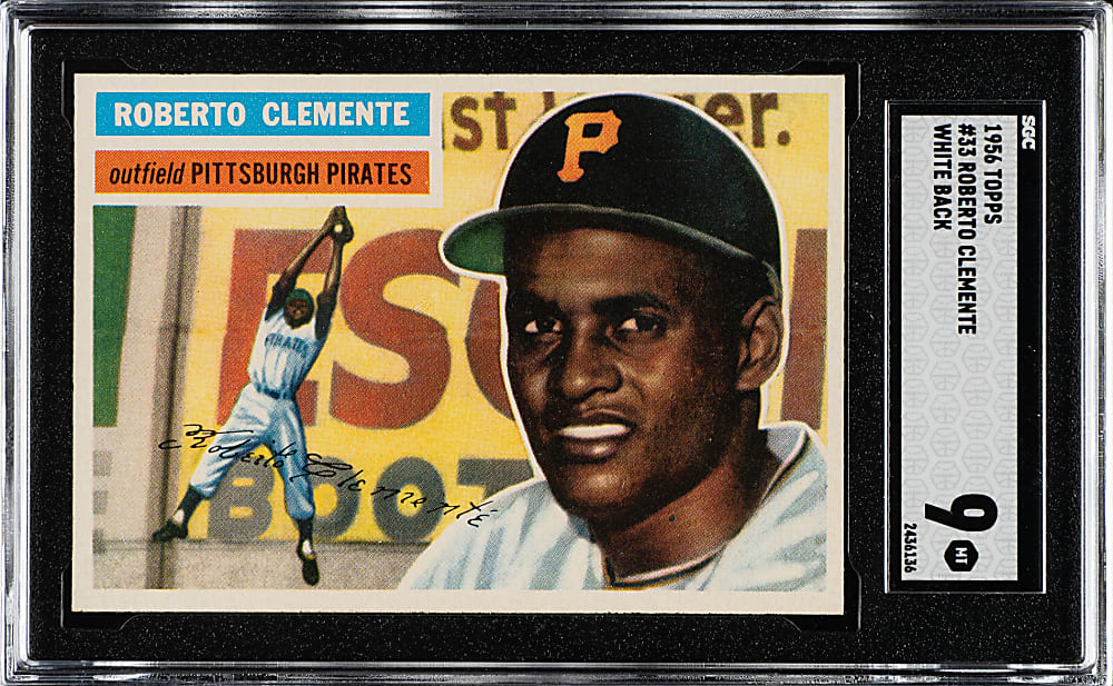 1956 Topps #33 Roberto Clemente White Back SGC MINT 9 - 1 of 4 - Highest Graded!