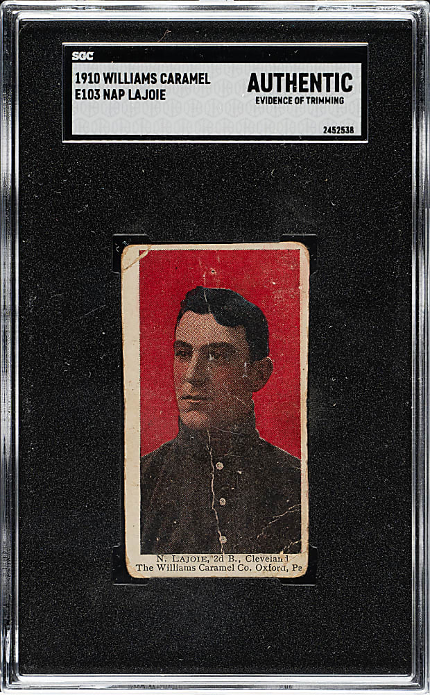 1910 E103 Williams Caramel Nap Lajoie SGC Authentic