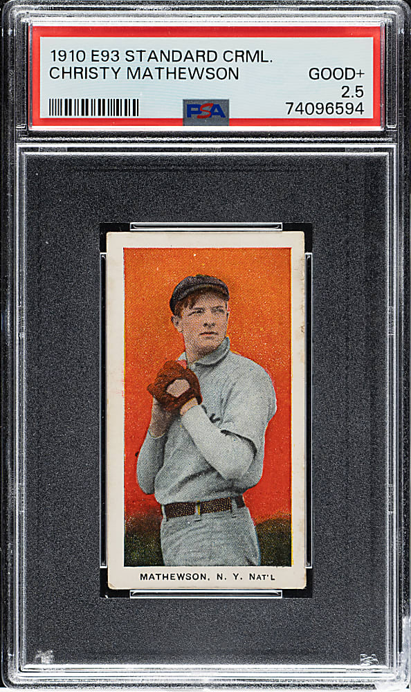 1910 E93 Standard Caramel Christy Mathewson PSA GOOD+ 2.5