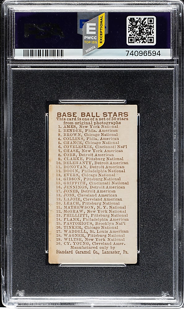 1910 E93 Standard Caramel Christy Mathewson PSA GOOD+ 2.5