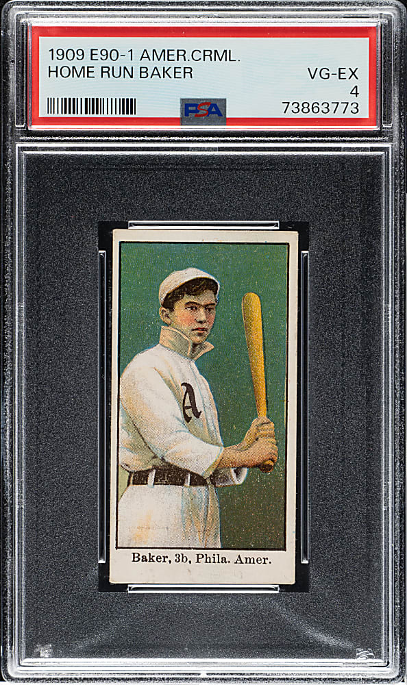 1909-1911 E90-1 American Caramel Home Run Baker PSA VG-EX 4