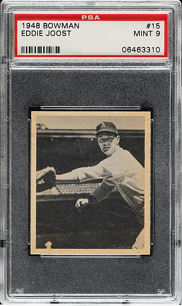 1948 Bowman #15 Eddie Joost PSA MINT 9 - Highest Graded!