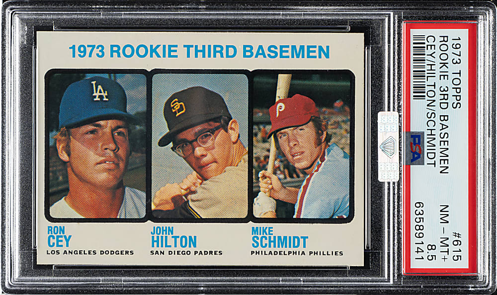 1973 Topps #615 Mike Schmidt Rookie PSA NM-MT+ 8.5 (MBA Silver Diamond)