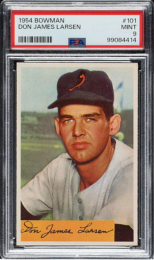 1954 Bowman #101 Don Larsen Rookie PSA MINT 9 - Highest Graded!