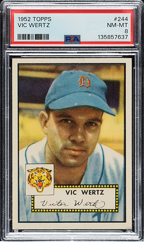 1952 Topps #244 Vic Wertz PSA NM-MT 8