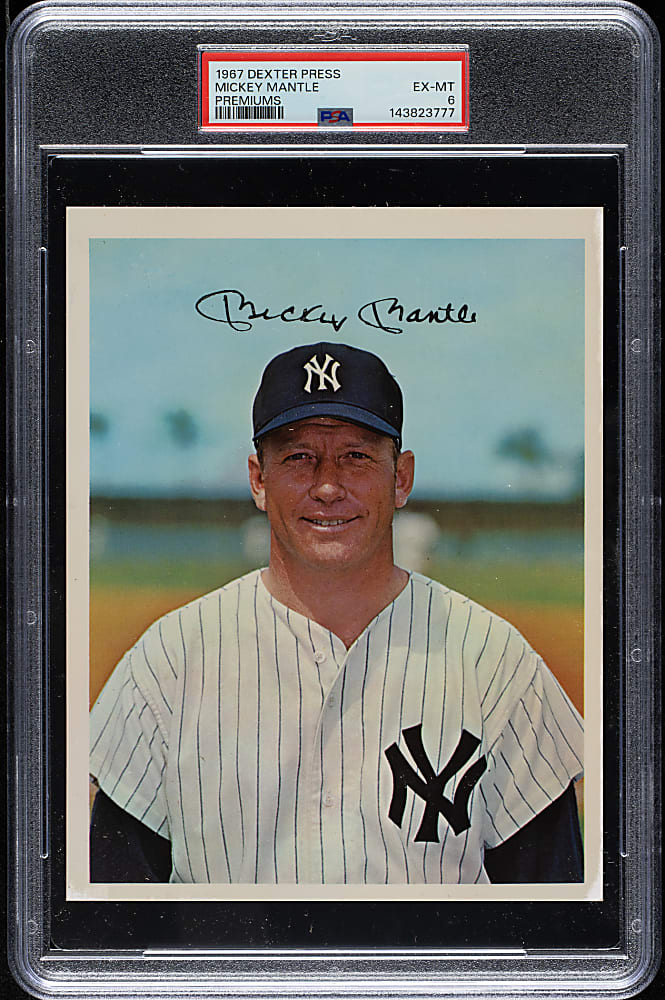 1967 Dexter Press Premiums Mickey Mantle PSA EX-MT 6