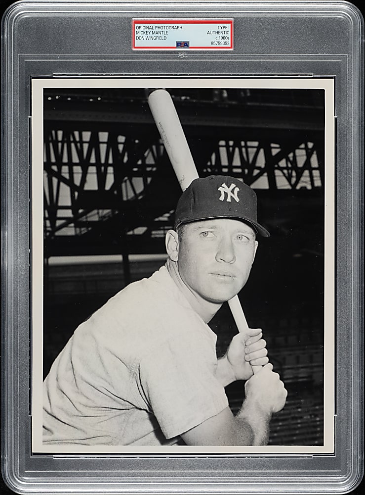 Circa 1960s Mickey Mantle Original Don Wingfield Photograph PSA/DNA Type I