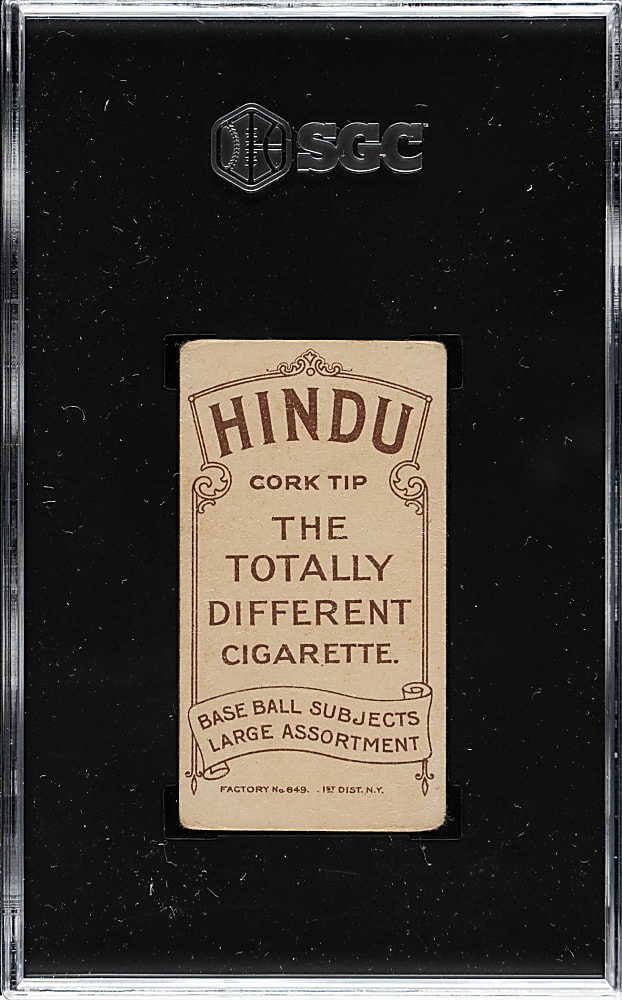 1909-1911 T206 White Border Ginger Beaumont SGC GOOD+ 2.5 - Brown Hindu Back