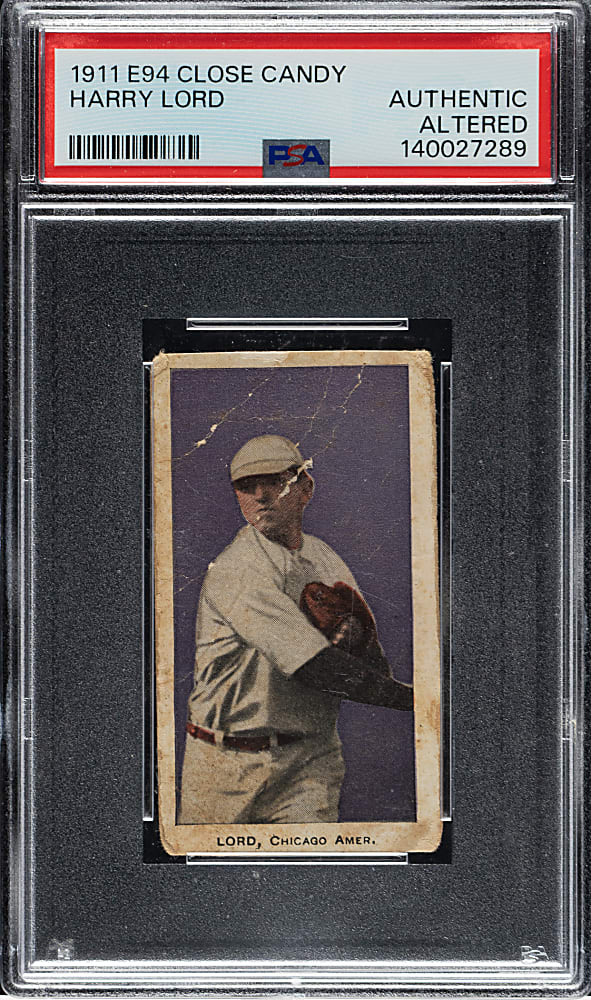 1911 E94 George Close Candy Harry Lord PSA Authentic - Purple Background