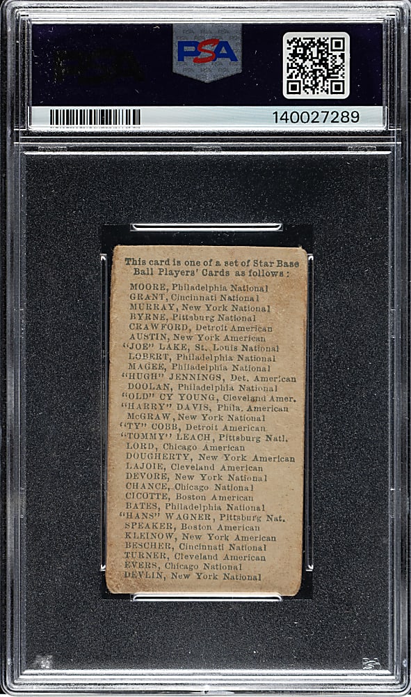 1911 E94 George Close Candy Harry Lord PSA Authentic - Purple Background