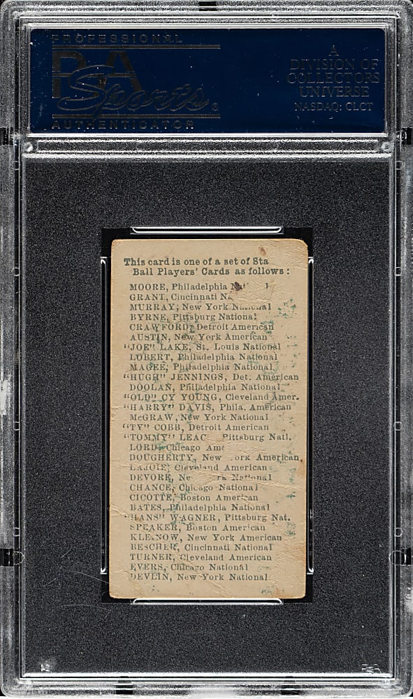 1911 E94 George Close Candy Tommy Leach PSA POOR 1 - Blue Background