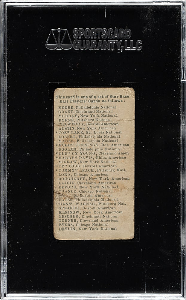 1911 E94 George Close Candy Tris Speaker SGC POOR 10 - Gold Background