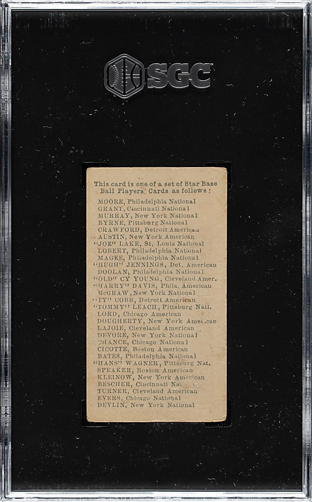 1911 E94 George Close Candy Bobby Byrne SGC POOR 1 - Red Background