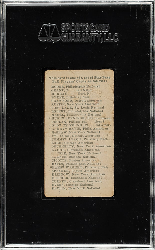 1911 E94 George Close Candy Bobby Byrne SGC POOR 10 - Blue Background