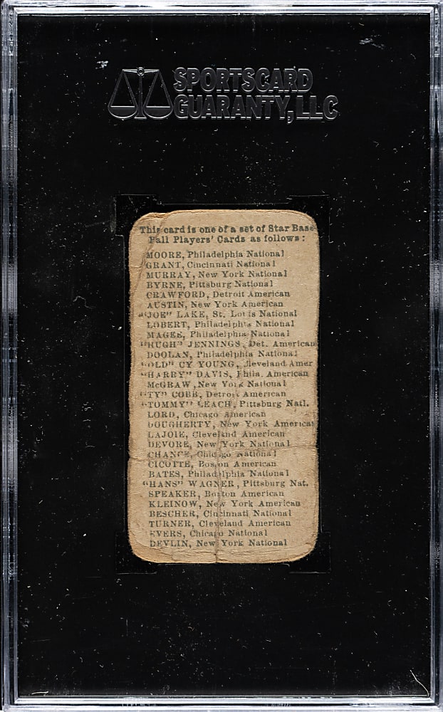 1911 E94 George Close Candy Frank Chance SGC POOR 10 - Blue Background