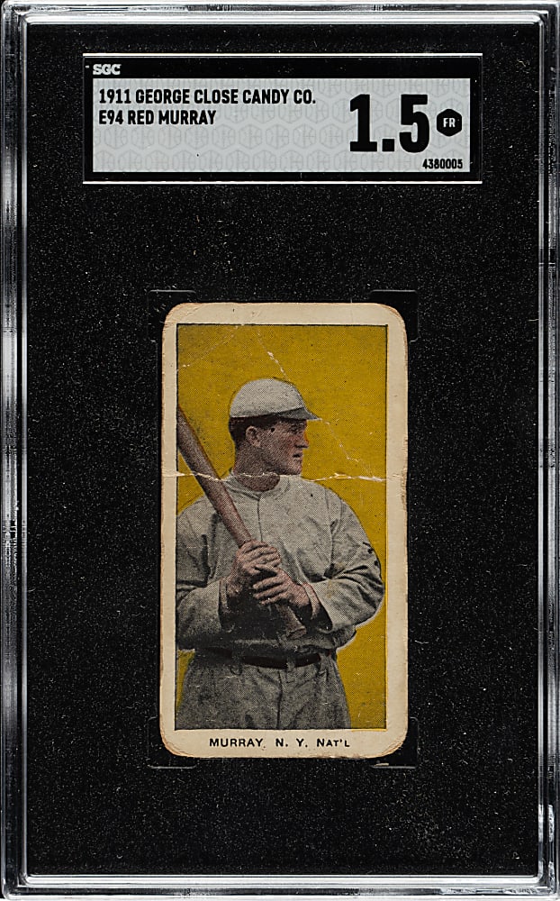 1911 E94 George Close Candy Red Murray SGC FAIR 1.5 - Gold Background