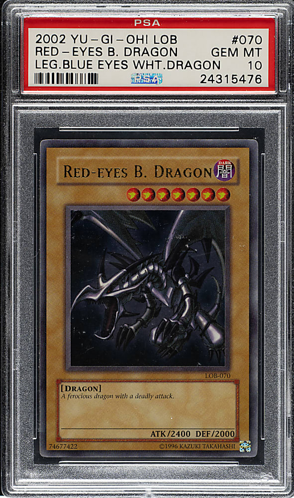 2002 Yu-Gi-Oh! Legend of Blue Eyes White Dragon #070 Red Eyes Black Dragon Ultra Rare Holographic PSA GEM MINT 10