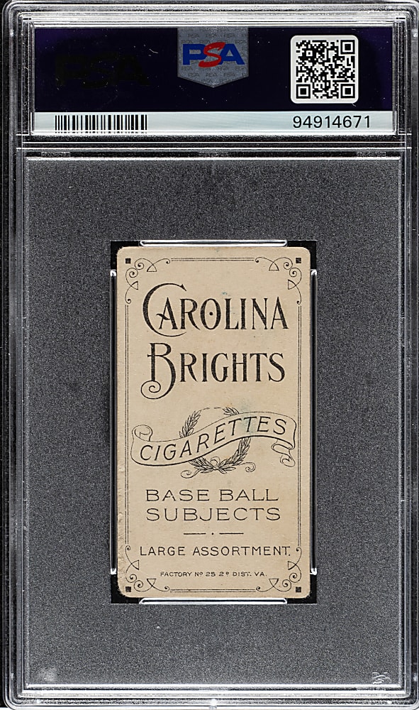 1909-1911 T206 White Border Tris Speaker Rookie PSA GOOD 2 - Carolina Brights Back