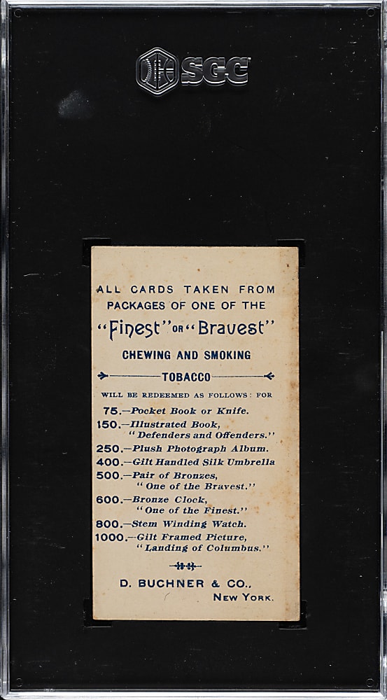 Circa 1885 N289 Buchner & Co. "Yacht Club Colors" Williamsburg Yacht Club SGC VG 3 - The ONLY SGC-Graded Example!