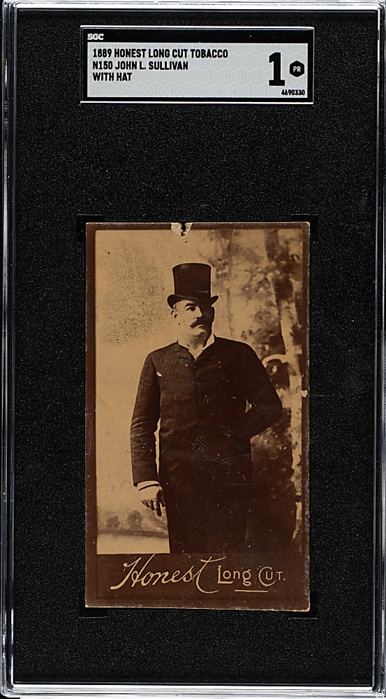1889 N150 Honest Long Cut John L. Sullivan with Hat SGC POOR 1