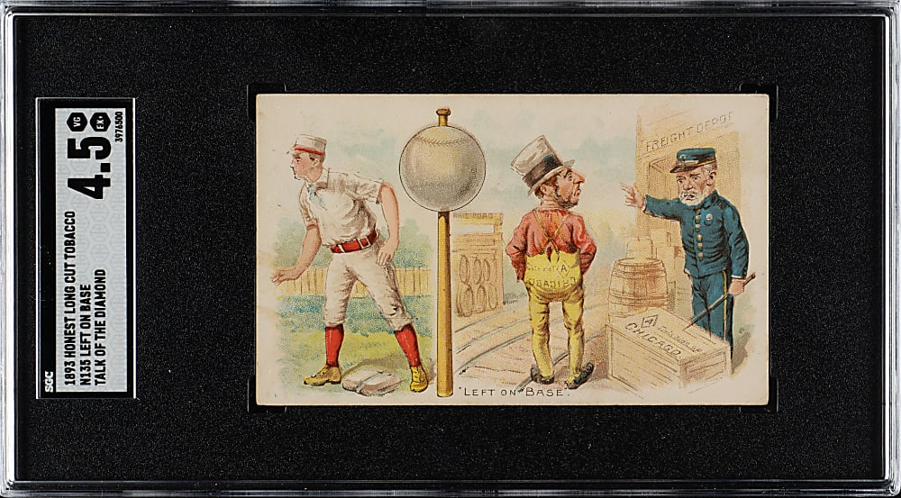 1893 N135 Duke Talk of the Diamond "Left On Base" SGC VG/EX+ 4.5 - 1 of 2 - Highest Graded!