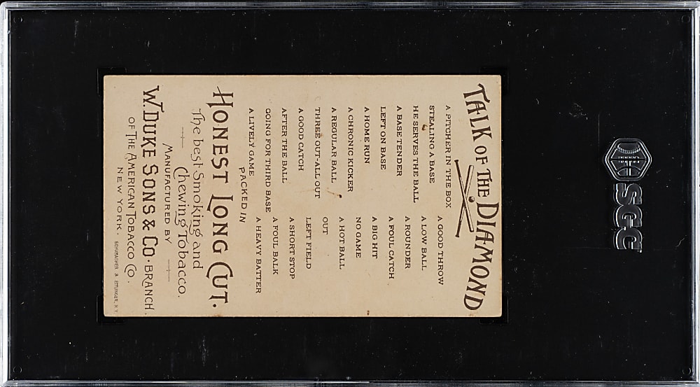 1893 N135 Duke Talk of the Diamond "Left On Base" SGC VG/EX+ 4.5 - 1 of 2 - Highest Graded!