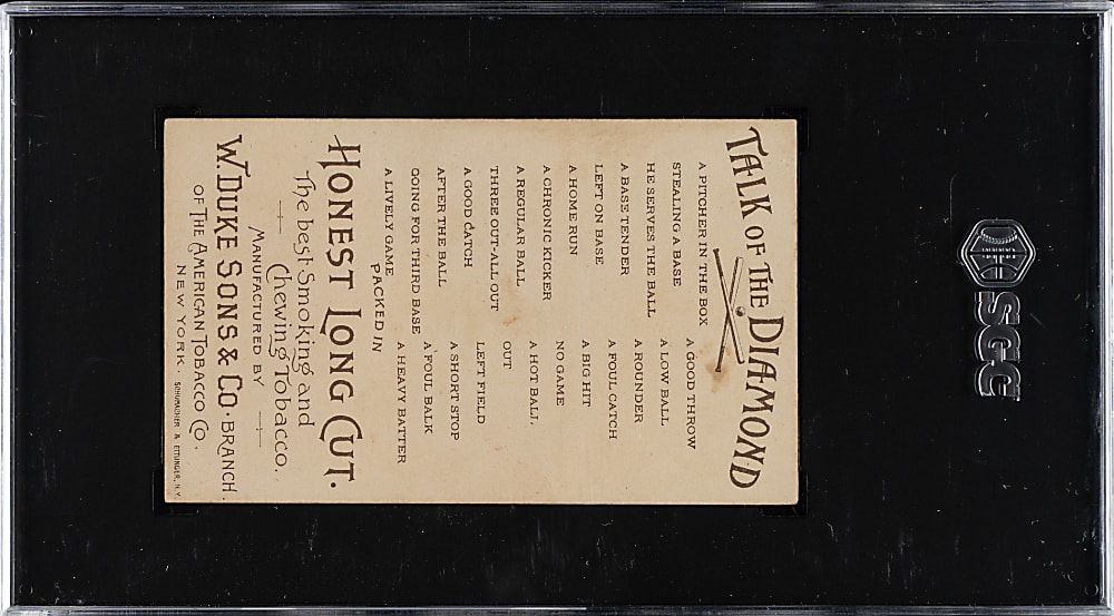 1893 N135 Duke Talk of the Diamond "A Chronic Kicker" SGC VG/EX+ 4.5 - 1 of 1 - Highest Graded!