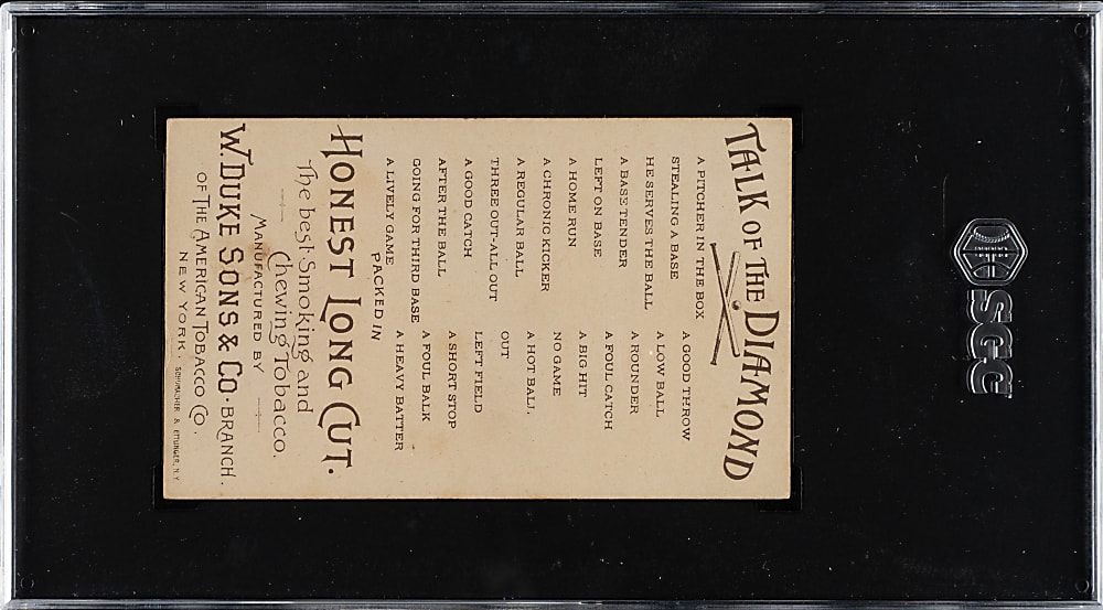 1893 N135 Duke Talk of the Diamond "Lively Game" SGC EX 5 - 1 of 1 - Highest Graded!