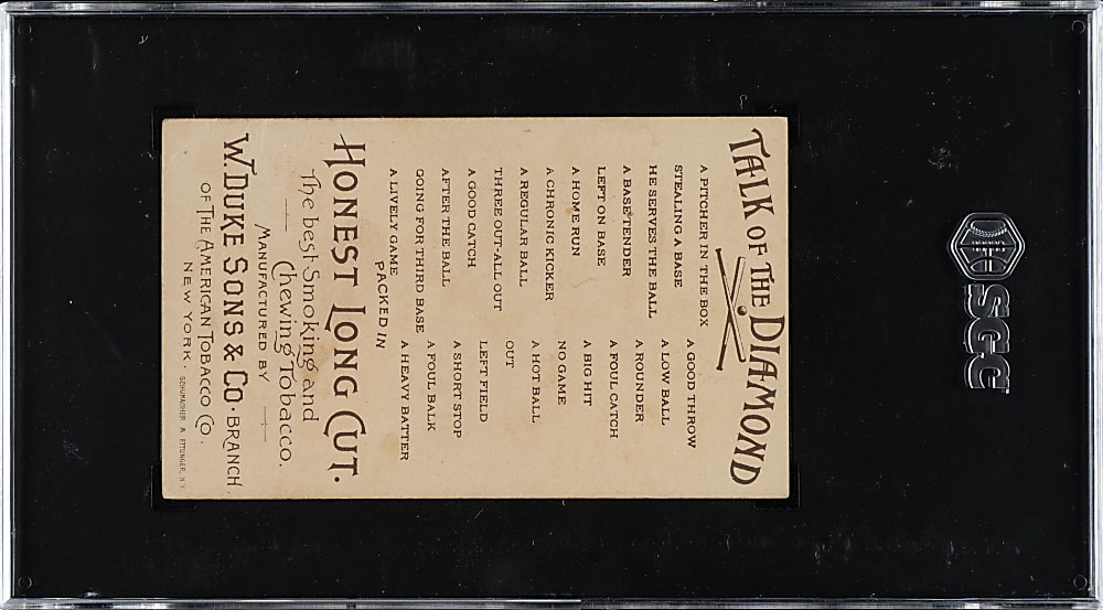 1893 N135 Duke Talk of the Diamond "A Foul Catch" SGC GOOD+ 2.5
