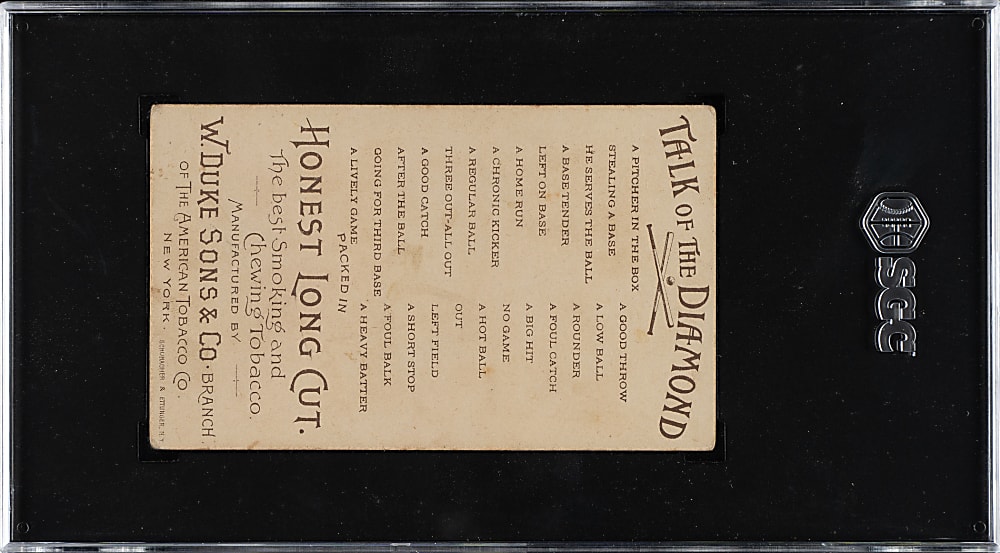 1893 N135 Duke Talk of the Diamond "A Regular Ball" SGC VG 3 - 1 of 3 - Highest Graded!