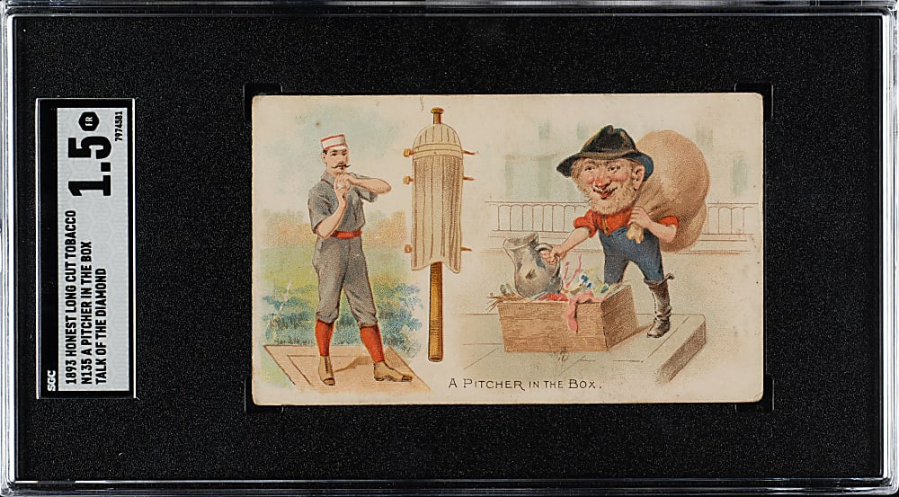 1893 N135 Duke Talk of the Diamond "A Pitcher In The Box" SGC FAIR 1.5