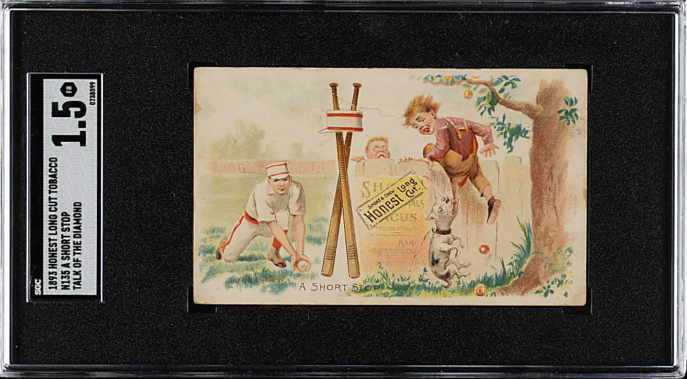 1893 N135 Duke Talk of the Diamond "A Short Stop" SGC FAIR 1.5