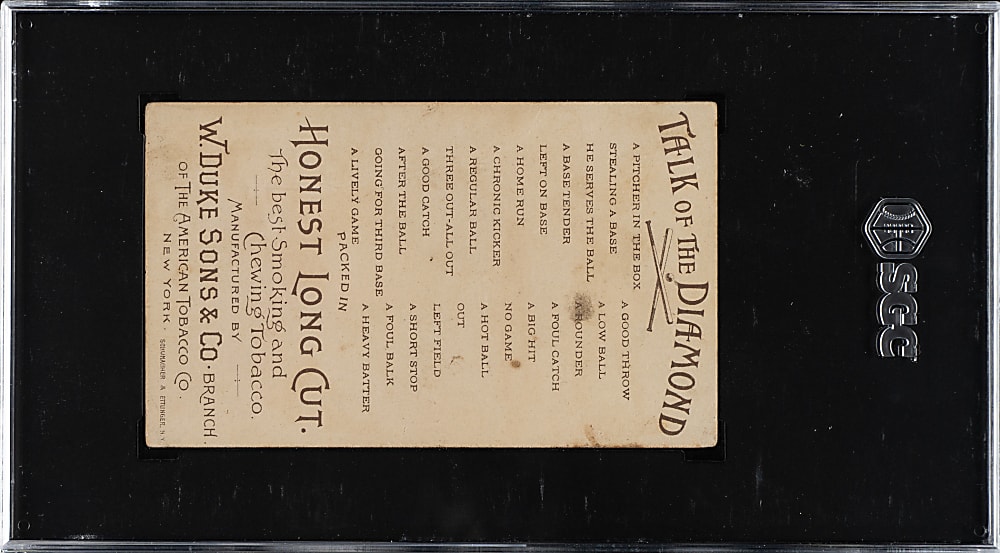 1893 N135 Duke Talk of the Diamond "A Short Stop" SGC FAIR 1.5