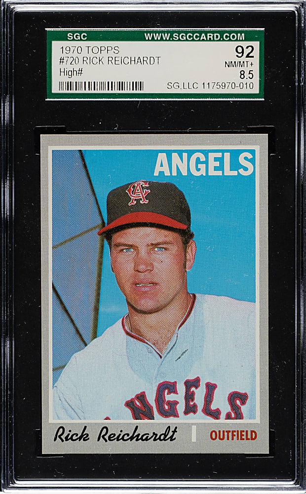 1970 Topps #720 Rick Reichardt SGC NM/MT+ 92