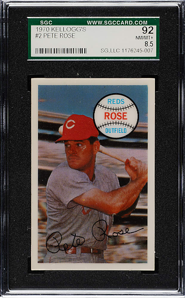 1970 Kellogg's Pete Rose SGC NM/MT+ 92