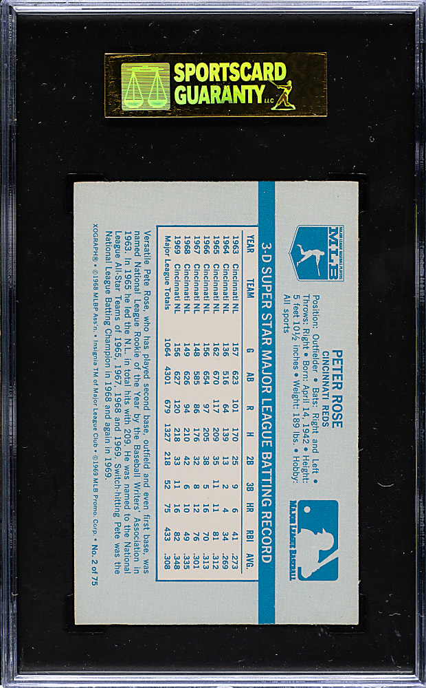 1970 Kellogg's Pete Rose SGC NM/MT+ 92