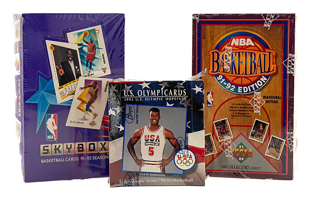 1991-1992 Upper Deck, Skybox, and Impel “U.S. Olympicards” Factory-Sealed Unopened Wax Box Trio (3 Boxes, 108 Packs)