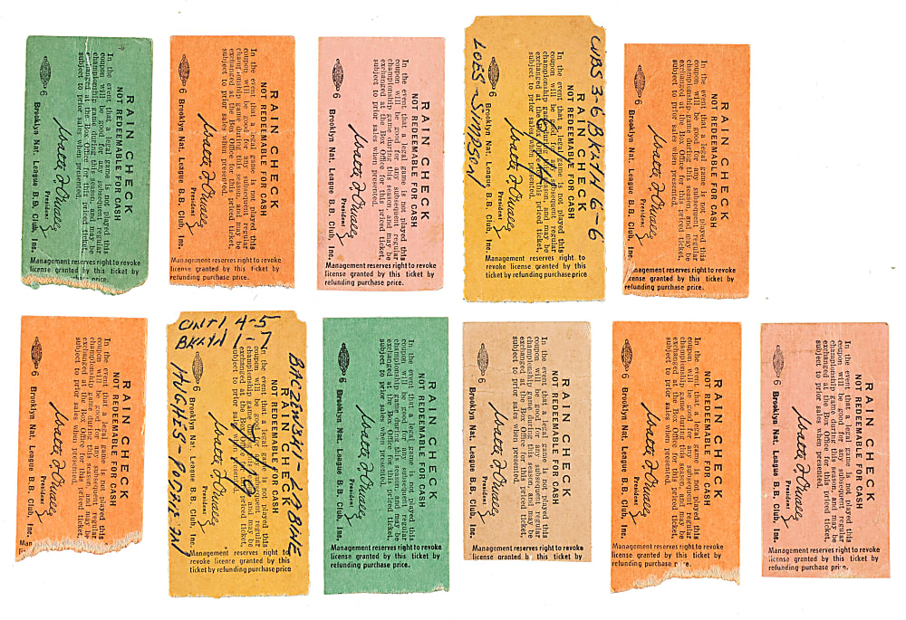 1953 Brooklyn Dodgers Ebbets Field Ticket Stub Collection (15) - All Games Featuring Jackie Robinson!