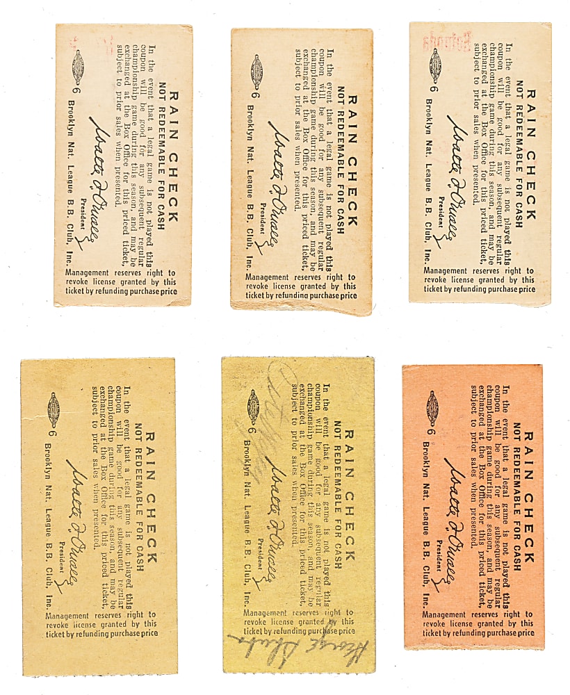 1954 Brooklyn Dodgers Ebbets Field Ticket Stub Collection (18) - All Games Featuring Jackie Robinson!
