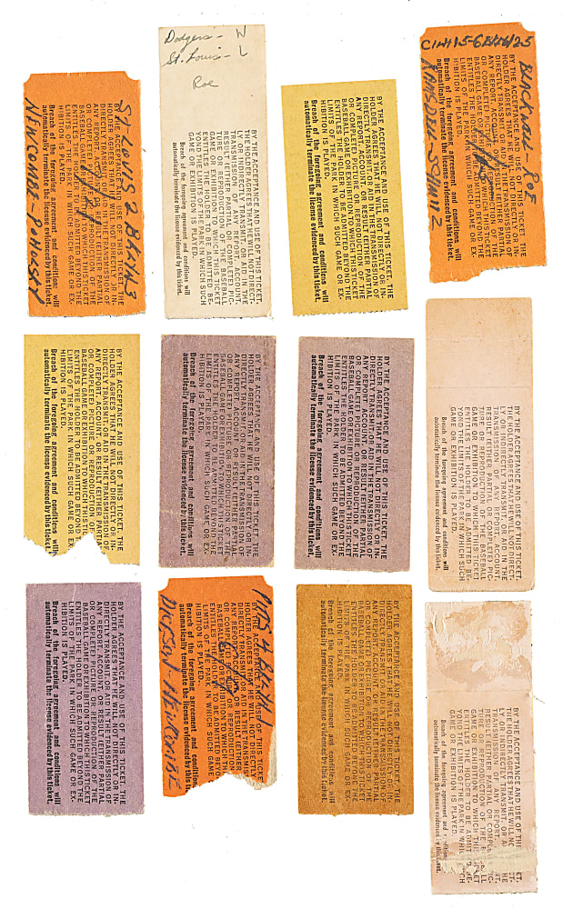 1951 Brooklyn Dodgers Ebbets Field Ticket Stub Collection (18) - All Games Featuring Jackie Robinson!