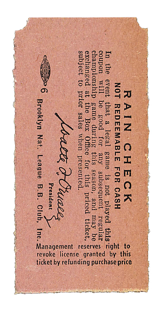 July 17, 1953 Brooklyn Dodgers (vs. St. Louis Cardinals) Ticket Stub - Jackie Robinson Career Home Runs #98 and #99