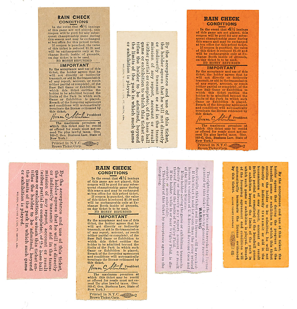 1950 and 1951 Brooklyn Dodgers Road-Game Ticket Stub Collection (7) - All Games Featuring Jackie Robinson!
